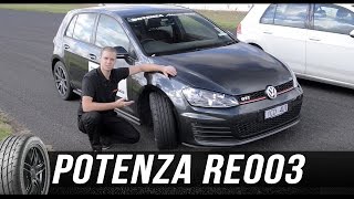 Jonathon Webb track tests the Bridgestone Potenza RE003