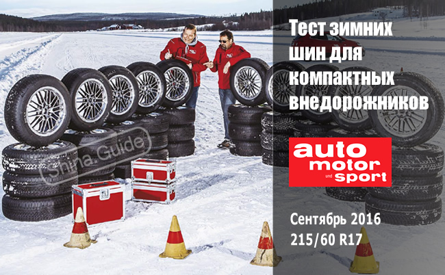 Auto Motor und Sport: Тест зимних шин 215/60 R17 для компактных внедорожников (2016) или «Зитест