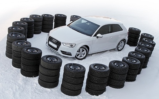 Тестирование шин: Dunlop Winter Sport 5, Michelin Pilot Alpin PA4, Nokian WR D4, Pirelli PZero 225/45/18 Auto Bild Sportscars 2015